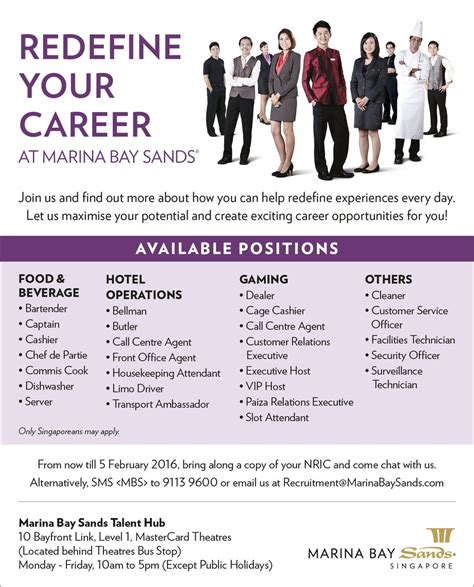 marina bay sands career fair